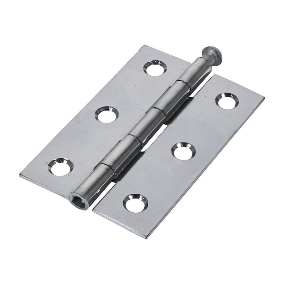 Timco Steel 1840 Pattern Loose Pin Butt Hinge - 75 X 50 X 1.5Mm (Polished Chrome) (2 Pack)