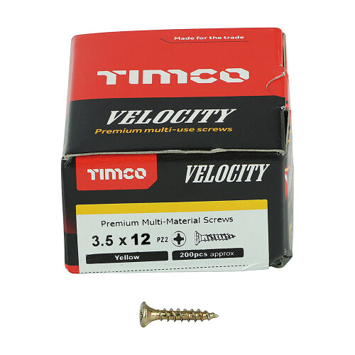 TIMco Timco Multi-Purpose Countersunk Velocity Screw - 3.5 x 12 (200 pack)