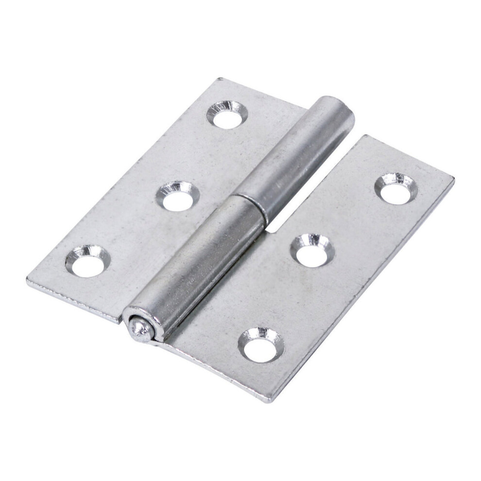 Timco Steel 457 Pattern Right Hand Lift Off Hinge - 75 x 62 x 2mm (Bright Zinc) (2 Pack)