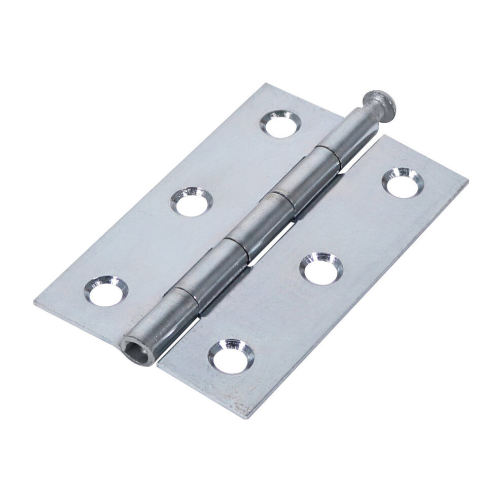 Timco Steel 1840 Pattern Loose Pin Butt Hinge - 75 x 50 x 1.5mm (Bright Zinc) (2 Pack)