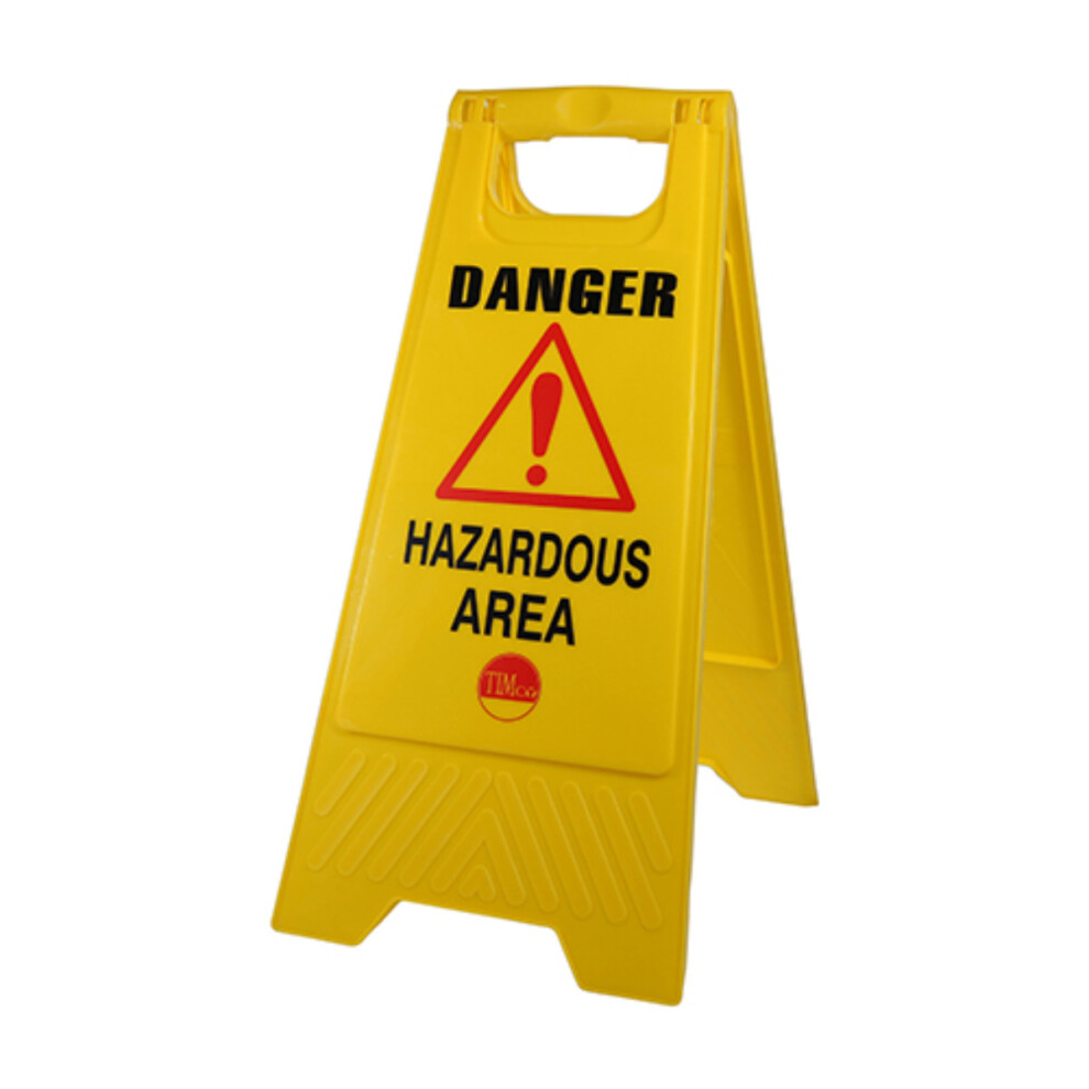 Timco Danger Hazardous Area A-Frame Safety Sign - 610 x 300 x 30 (1 Bag)