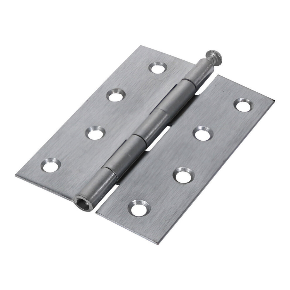 Timco Steel 1840 Pattern Loose Pin Butt Hinge - 100 x 71 x 1.7mm (Satin Chrome) (2 Pack)