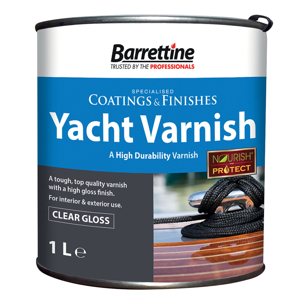 Barrettine Yacht & Boat Wood Varnish - Clear (1 Litre) 5015861004826