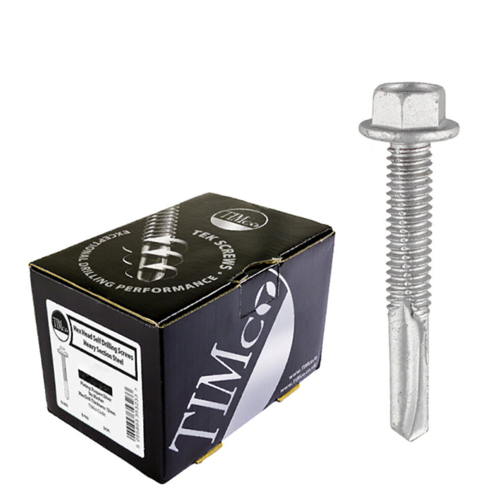 Timco Self Drilling Screws For Heavy Section 12 X 5.5 X 65Mm (100 Box) (No Washer) 5056110833811