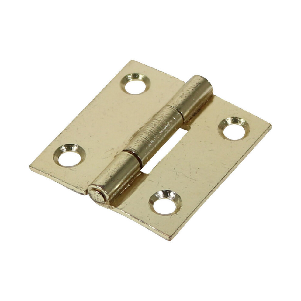 Timco Steel 1838 Pattern Fixed Pin Butt Hinge - 38 X 34 X 1.2Mm (Electro Brass) (2 Pack)