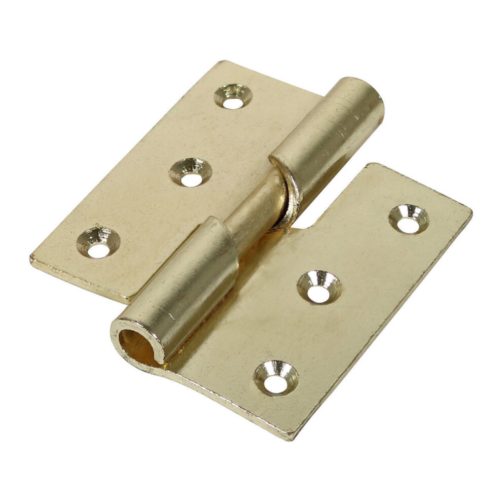 Timco Steel 466 Pattern Right Hand Rising Butt Hinge - 75 x 72 x 2.5mm (Electro Brass) (2 Pack)