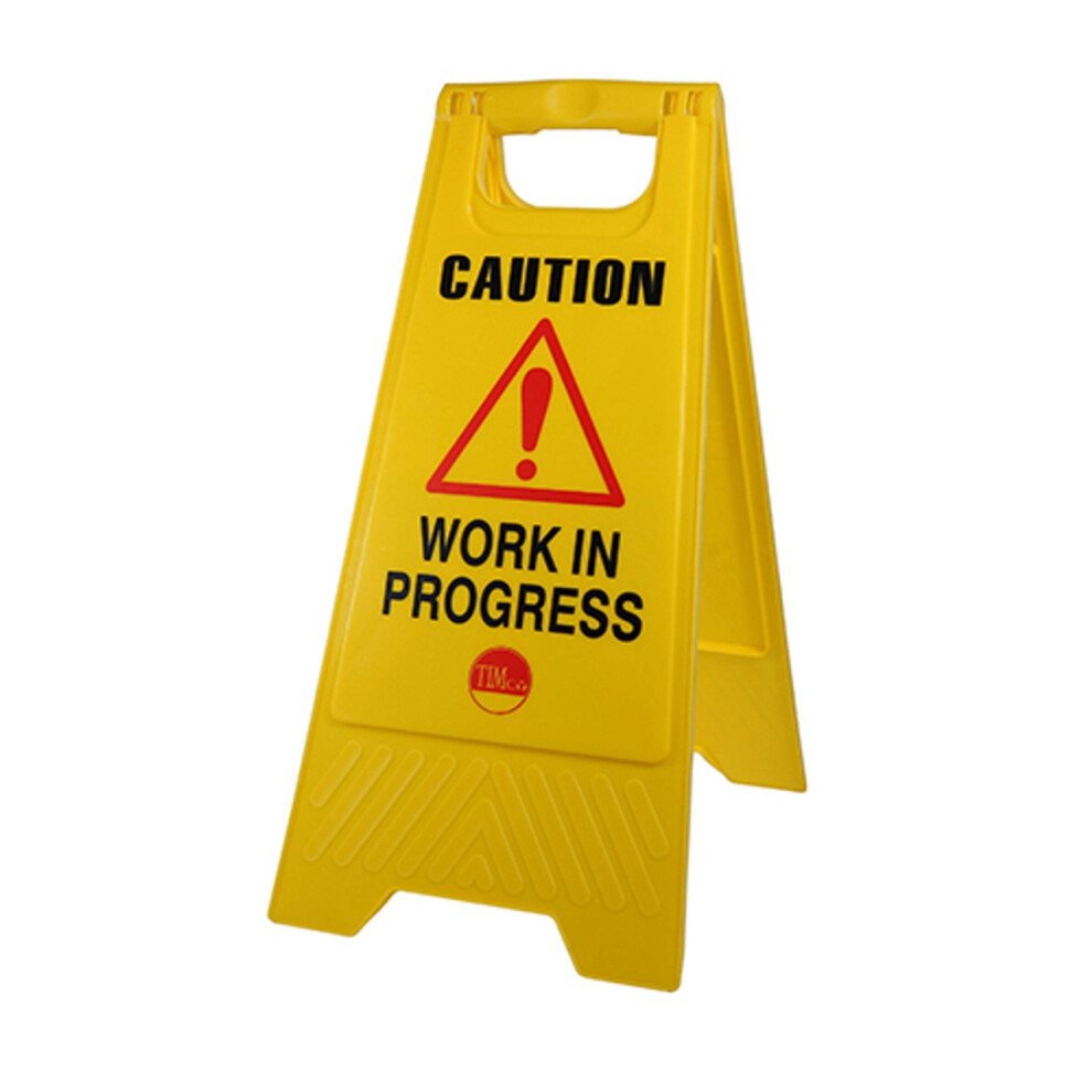 Timco Caution Work in Progress A-Frame Safety Sign - 610 x 300 x 30 (1 Bag)