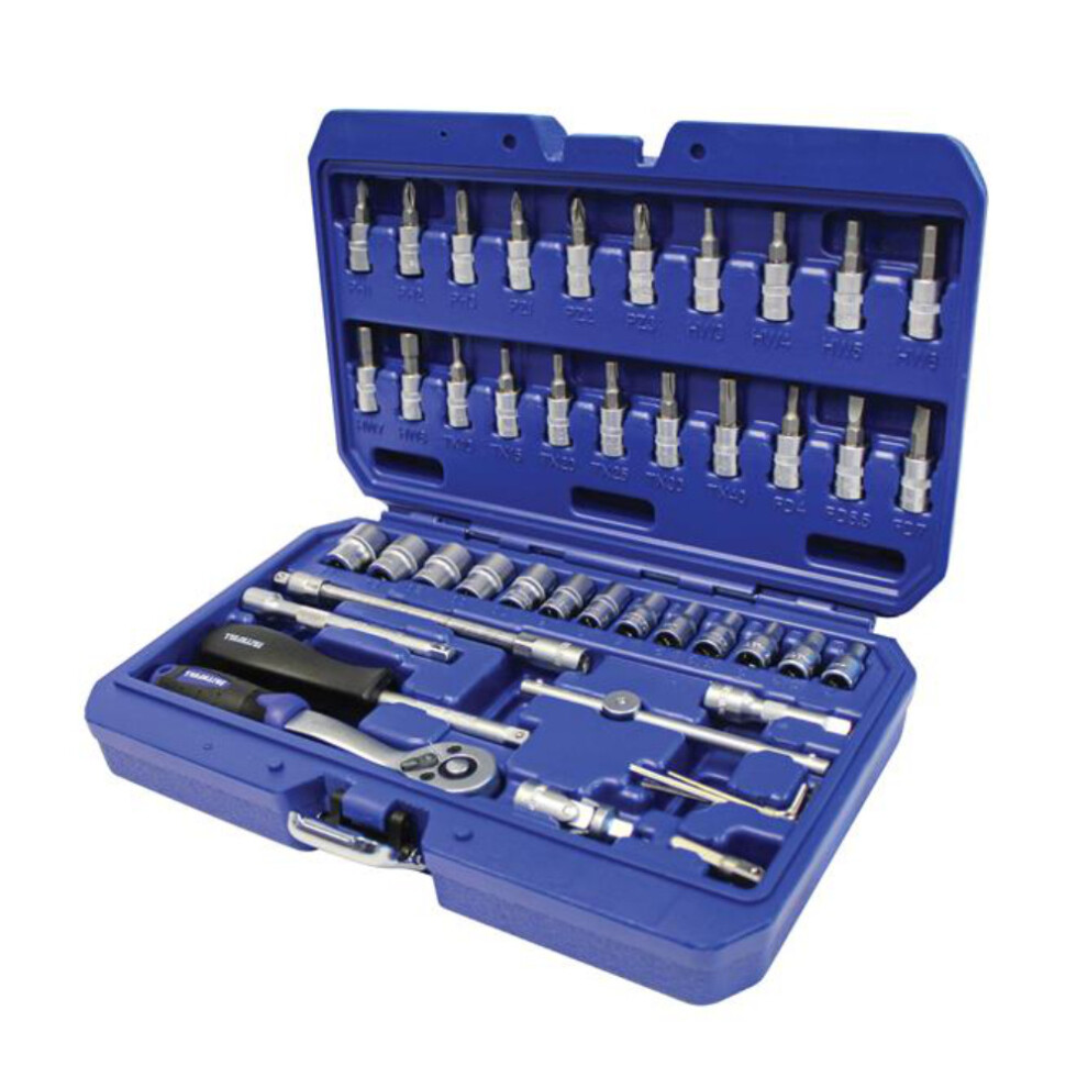 Faithfull 1/4In Drive Socket Set (46 Piece)