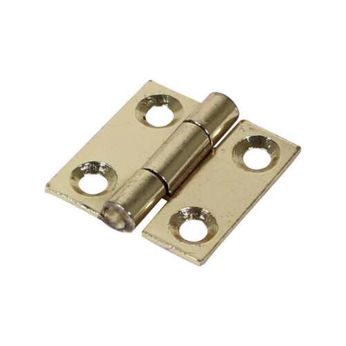 TIMco Timco Steel 1838 Pattern Fixed Pin Butt Hinge - 25 x 25 x 1.2mm (Electro Brass) (2 Pack)