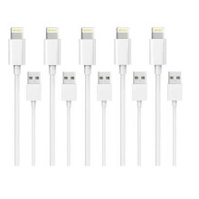 5er Pack 1 m Lightning-Kabel für iPhone, kompatibel mit iPhone 5 bis iPhone 14, laden & synchronisieren