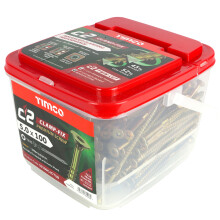 Timco C2 Clamp-Fix Multi-Purpose Premium Countersunk Gold Woodscrews - 5 x 100mm (300 Tub)