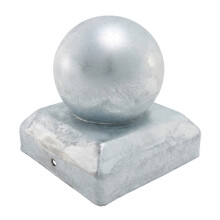 Taurus Ball Fence Post Cap Hot Dipped Galvanised 75mm
