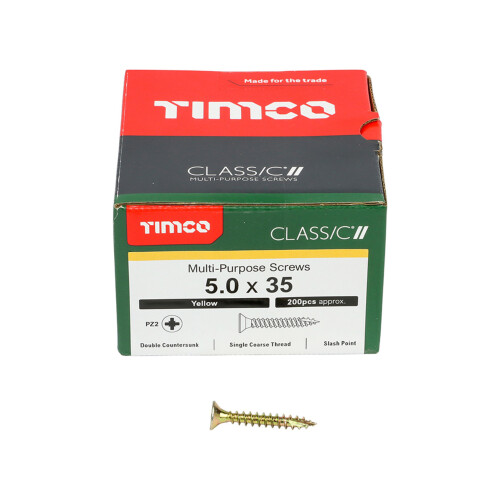 TIMco Timco Classic Multi-Purpose Double Countersunk Gold Woodscrews - 5.0 x 35