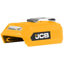 JCB 18V Cordless 60lm LED Light with 2x USB Charge Portal Power Adaptor