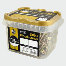 Timco Double Countersunk Solo Woodscrews (Yellow) - 4 x 50mm (800 Pack Tub)