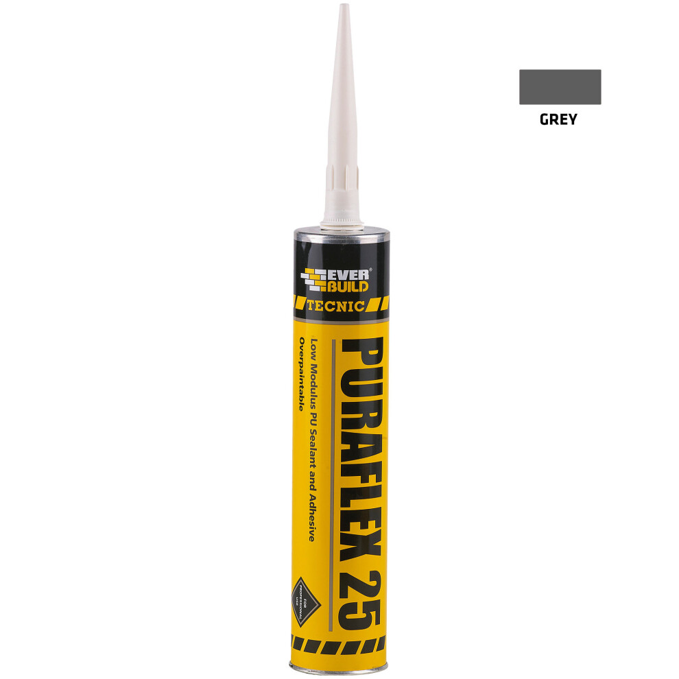 Everbuild Tecnic Puraflex 25 Sealant - Grey (300ml)