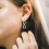 Philip Jones Jewellery Silver Plated Infinity Drop Earrings Created with Zircondia Crystals 3