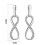 Philip Jones Jewellery Silver Plated Infinity Drop Earrings Created with Zircondia Crystals 7