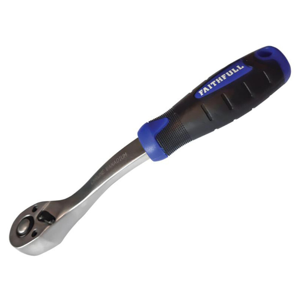Faithfull Quick-Release 72 Teeth Ratchet Handle - 1/4In Drive