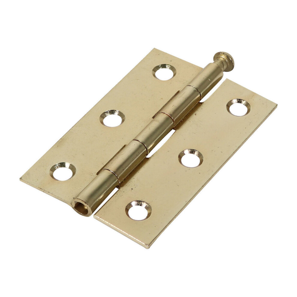 Timco Steel 1840 Pattern Loose Pin Butt Hinge - 75 x 50 x 1.5mm (Electro Brass) (2 Pack)