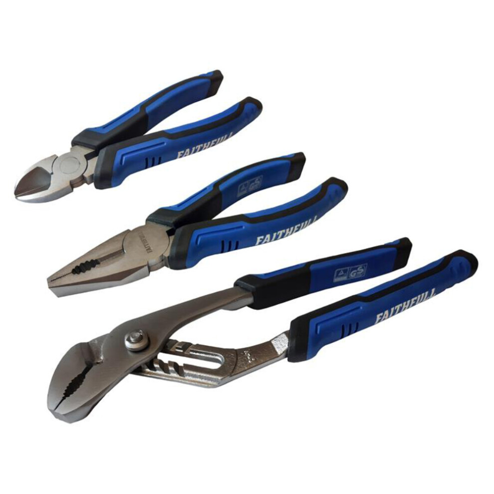 Faithfull Soft Grip Pliers Set (3 Piece)