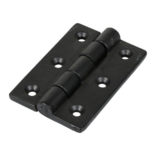 TIMco Timco Cast Iron 200 Pattern Fixed Pin Butt Hinge - 75 x 50 x 3.5mm (Epoxy Black) (2 Pack)