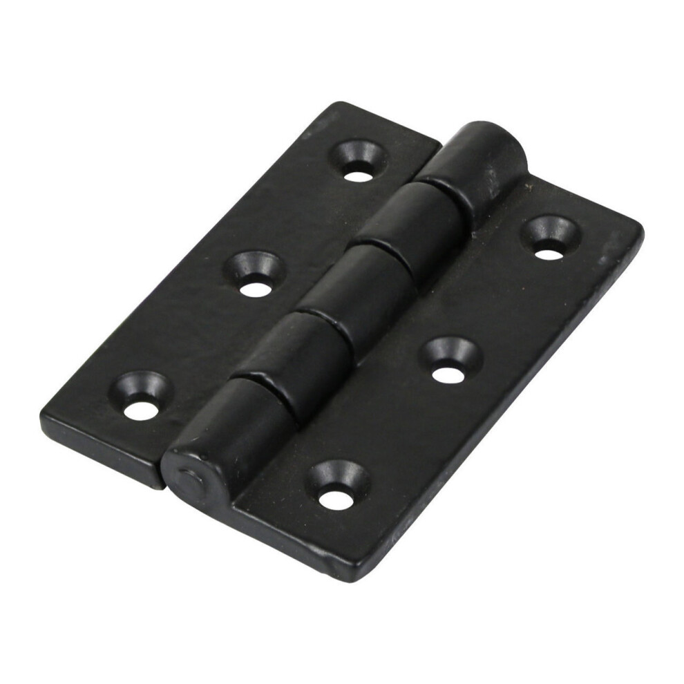 Timco Cast Iron 200 Pattern Fixed Pin Butt Hinge - 75 x 50 x 3.5mm (Epoxy Black) (2 Pack)