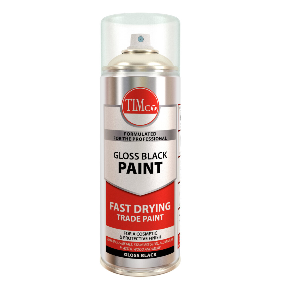 TIMco Finishing Paint - Gloss - Black 380ml