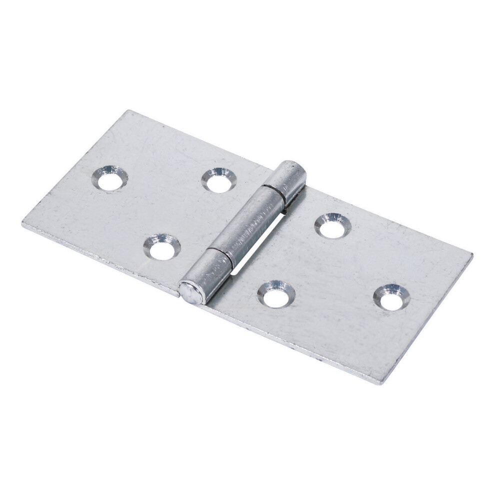 Timco Steel 404 Pattern Uncranked Knuckle Backflap Hinge - 50 x 106 x 2mm (Bright Zinc) (2 Pack)