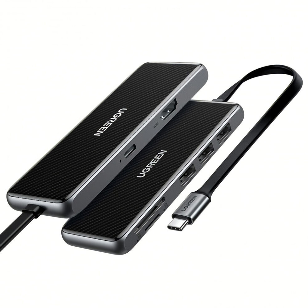 U 7 In 1 Type C Docking Station Hub Adapter With 4K Hdmi Usb C 60W Pd Power Delivery Usb3.0*3 Memory Card For Pc Laptop Green 8840377195211