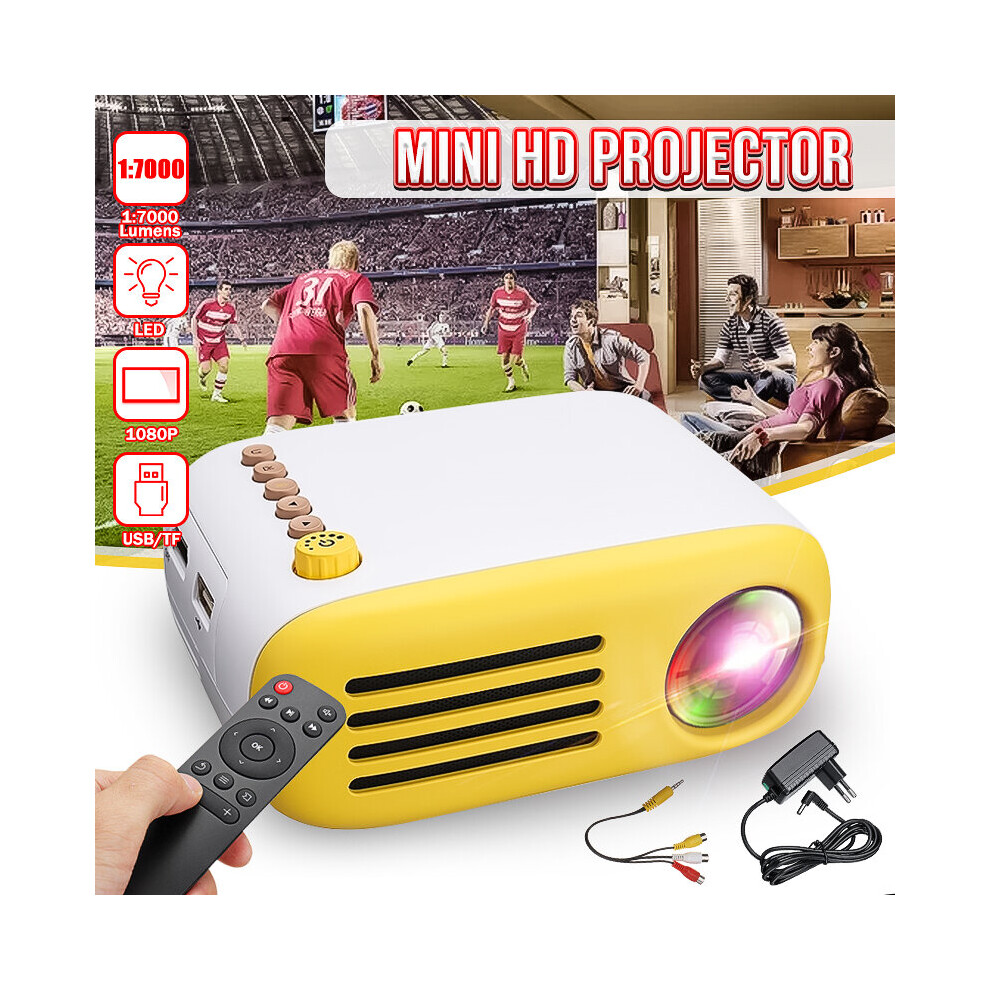 7000 Lumens 1080P Mini Led Hd Projector Home Cinema Theater Video Multimedia Usb 718760309850
