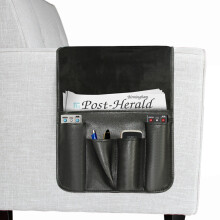 Waterproof Anti Slip Leather Sofa Couch Chair Recliner Armrest Organizer Arm Rest Storage Bag for TV Remotes Phones Books