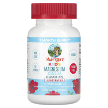 MaryRuth's, gyerekek magnézium nyugtató gumi, Hibiszkusz, 60 gumi