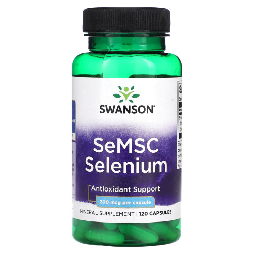 Swanson, Selen, 200 mcg, 120 kapsułek