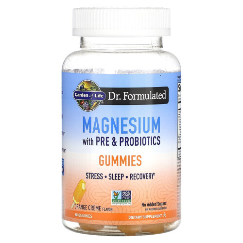 Magnesium with Pre & Probiotics Gummies, Orange Creme, 60 Gummies