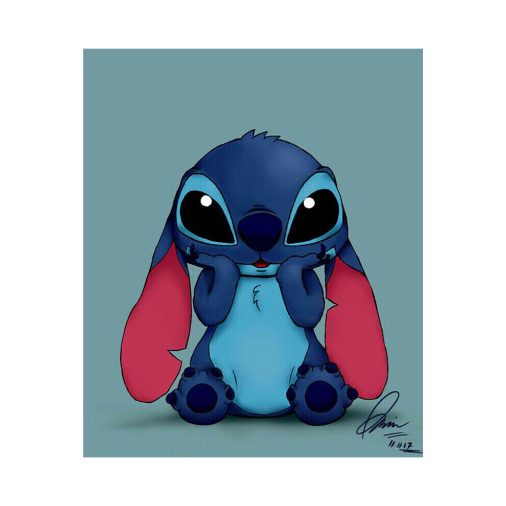 (Stitch 30*40cm) DIY Cartoon Full 5D Diamond Painting Embroidery Arts Craft Mural Boys Girls Gift