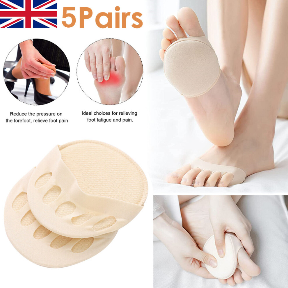 Flemye Forefoot Pads Honeycomb Fabric Insoles Metatarsal Cushions