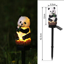 (panda) Solar Led Light Outdoor Garden Lights Owl Animal Lawn Lamps Ornament