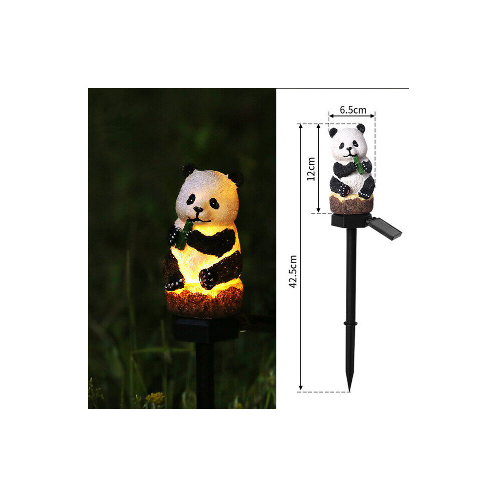 (panda) Solar Led Light Outdoor Garden Lights Owl Animal Lawn Lamps Ornament
