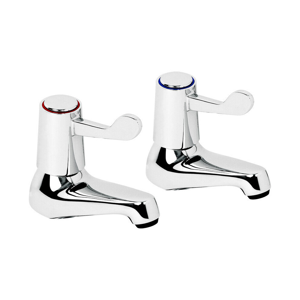 Modern Design Set Of Hot & Cold Chrome Contract Basin Taps