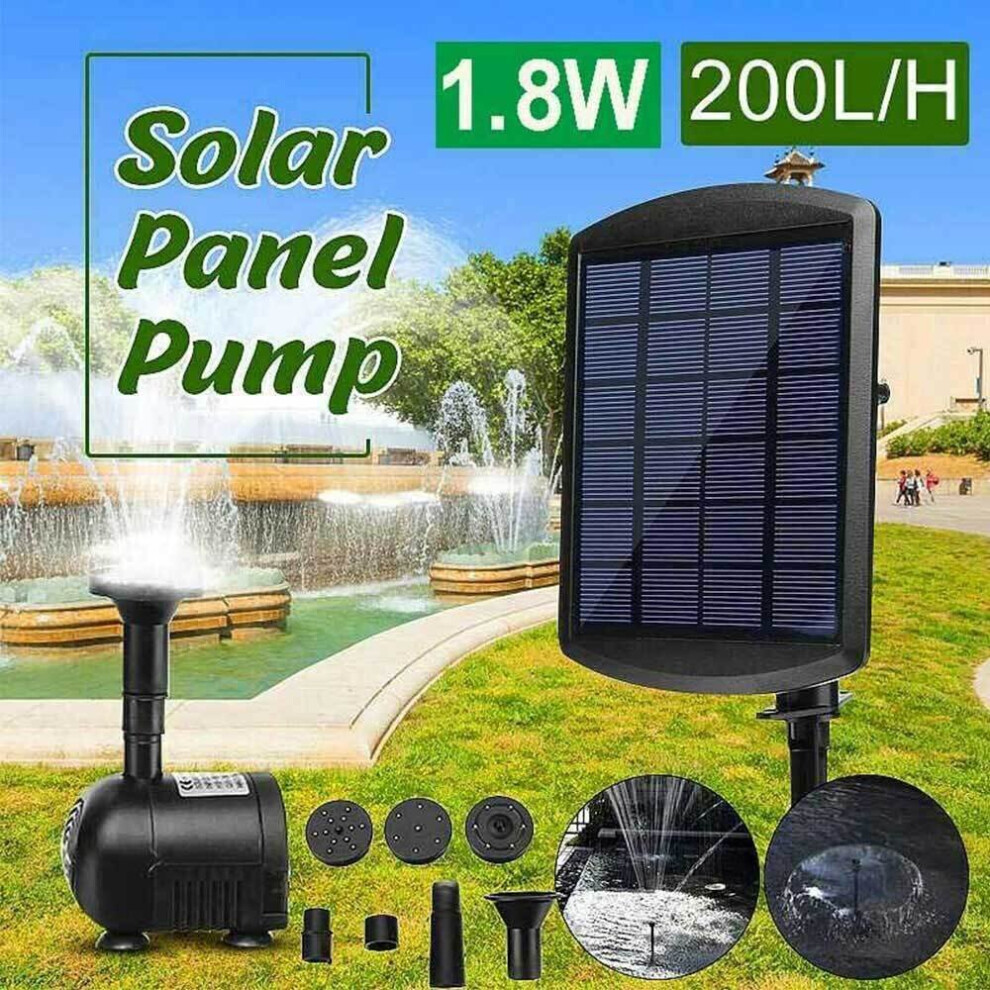 Solar Powered Fountain Garden Pond Water Feature Pump Submersible Pump
