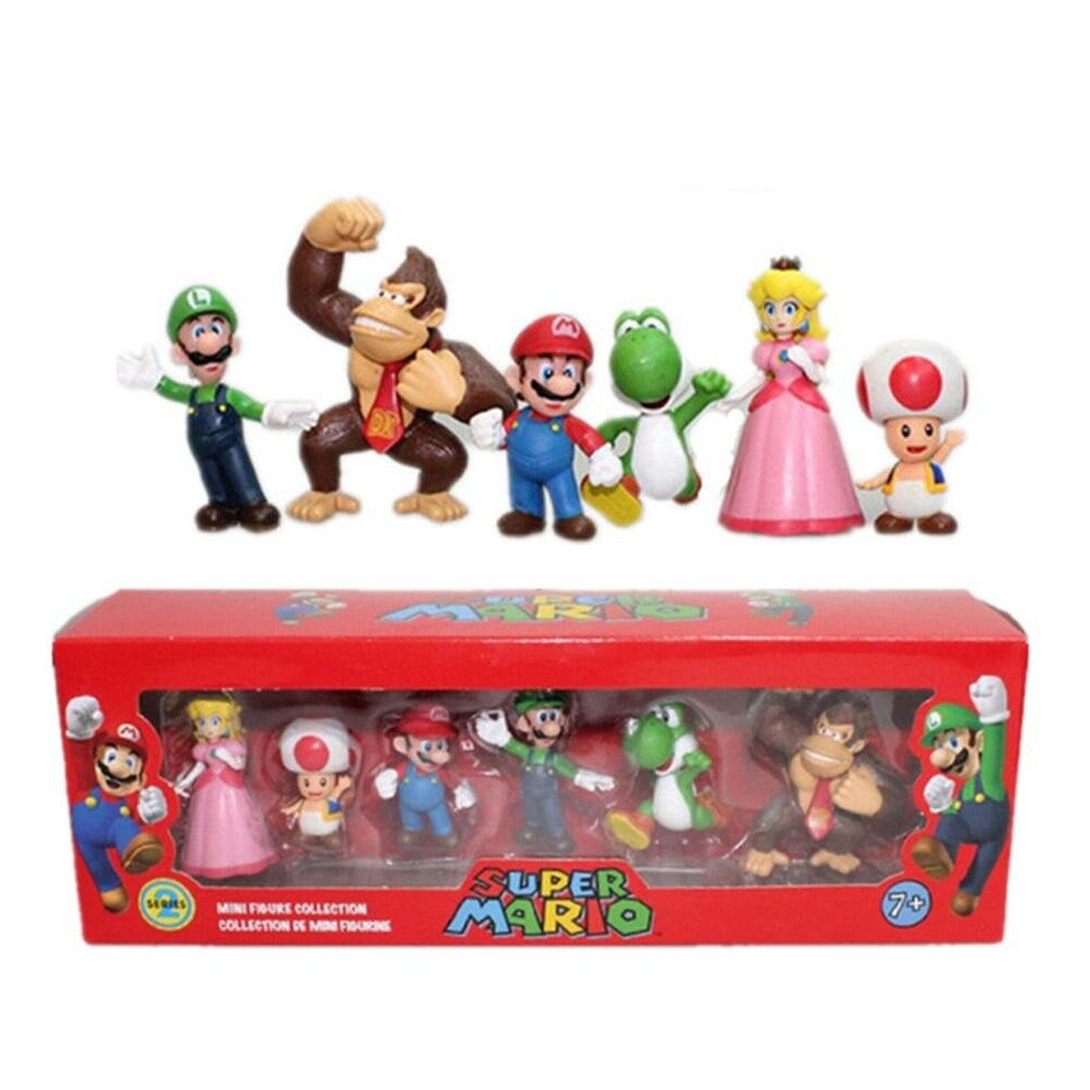 (A) Super Mario Mario Louis Yoshi Kubo Green Dragon 6-piece boxed doll