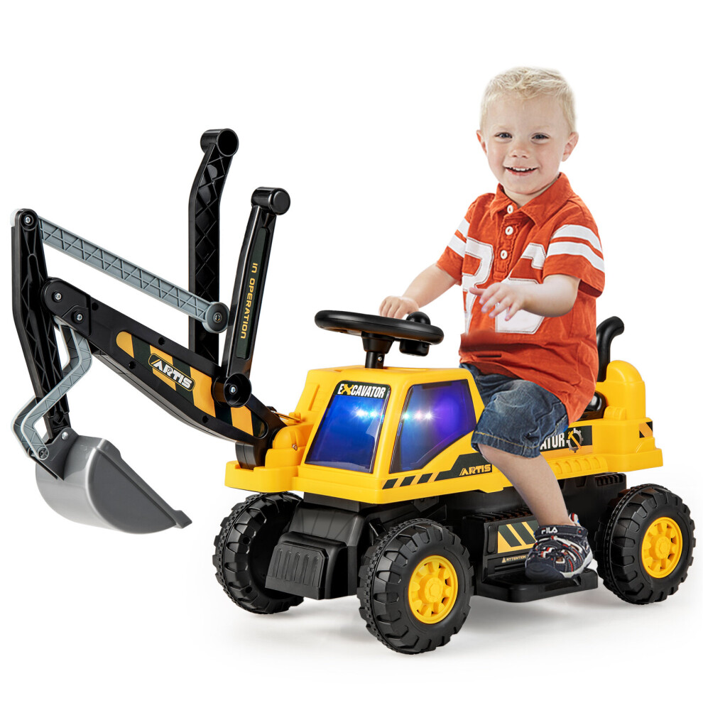 Casart Kids Ride On Excavator Ride On Tractor Construction Truck Pretend Play