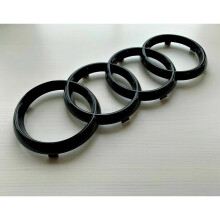 Black Gloss Front Grille Badge Ring Logo Q3 Q5 Q7 Q8 A3 A4 A5 A6 A7 S7
