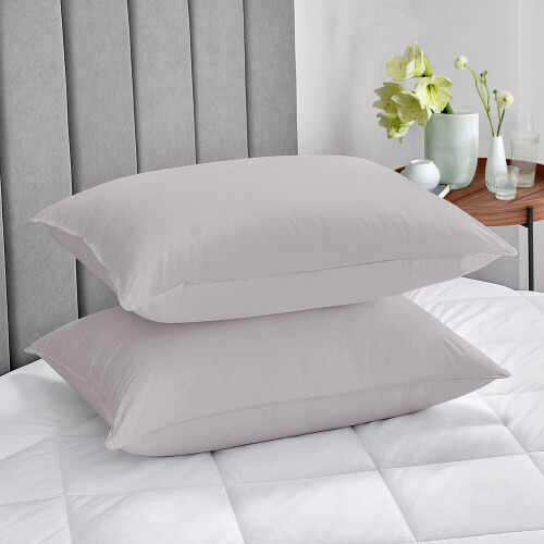 Imperial Rooms (Pillow Case Only, Grey) Fitted Bed Sheets Poly Cotton Single Double King