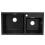Living And Home Undermount Quartz Kitchen Sink Double Bowl Black 6