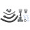 Living And Home Undermount Quartz Kitchen Sink Double Bowl Black 8