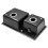 Living And Home Undermount Quartz Kitchen Sink Double Bowl Black 7