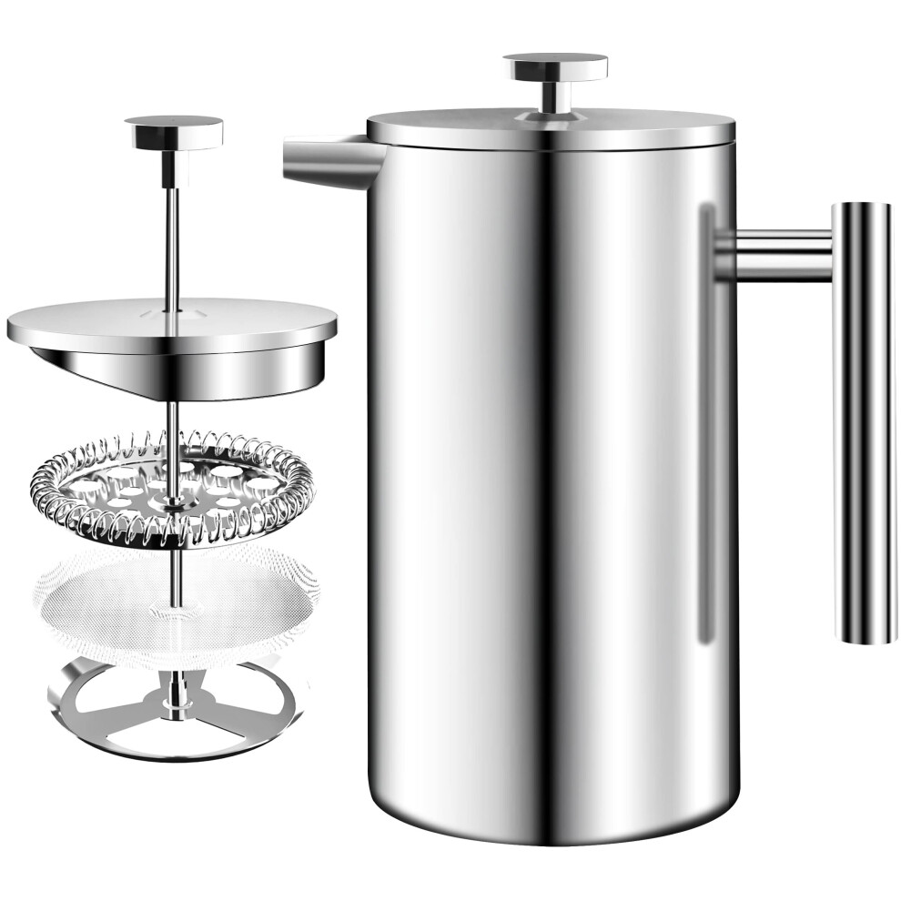 (1000ML) Stainless Steel French Press Coffee Maker