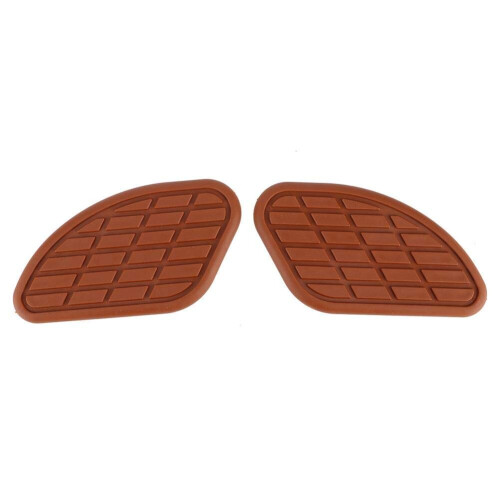 1 Pair Motorcycle Frame Fuel Tank Traction Pad Protectors - Brown 1